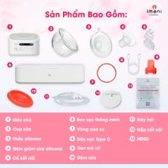 Máy Hút Sữa Rảnh Tay IMANI Ibox 2in1 Hàn Quốc - Thiết Kế Thông Minh, Công Nghệ Hút Kiệt, Không Đau, Bảo Hành 1 Năm
