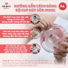 Cốc lẻ máy hút sữa Imani 200ml - Nhựa an toàn không BPA, phụ kiện thay thế cho cốc hút sữa rảnh tay, tiện lợi cho mẹ và bé
