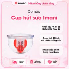 Bộ Cốc Hút Sữa Rảnh Tay IMANI Hàn Quốc 200ml - Dễ Dàng Sử Dụng, An Toàn Cho Mẹ Và Bé, Không Chứa BPA