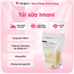 Túi Trữ Sữa Imani Nhập Khẩu Hàn Quốc Túi Zip Trữ Sữa Chất Liệu PET/PE Không Chứa BPA Dung Tích 180ml