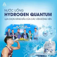 Nước Khoáng Ion Kiềm Giàu Hydrogen Quantum 1 Thùng (350ml x10 Gói) - Giúp Cân Bằng Axit, Tăng Cường Sức Đề Kháng и Phòng Chống Lão Hóa