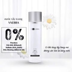 Nước Tẩy Trang Không Cồn Vxebra 190ml - Dành Cho Da Dầu Mụn, Dịu Nhẹ, An Toàn Cho Da Nhạy Cảm, Làm Sạch Sâu, Giảm Mụn