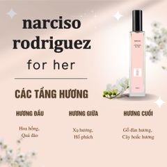 Nước Hoa Nữ Narciso For Her EDP 10ml - Hương Thơm Quyến Rũ, Sang Trọng, Phong Cách Kiêu Kỳ Dành Cho Phái Đẹp