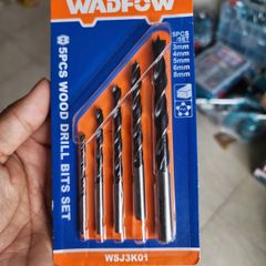 Bộ 5 Mũi Khoan Gỗ Xoắn Ốc Wadfow WSJ3K01 (3-8mm) - Dụng Cụ Cầm Tay Chất Lượng Cao Cho Thợ Mộc