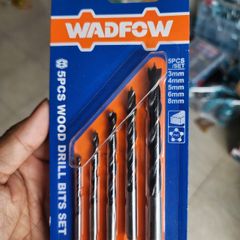 Bộ 5 Mũi Khoan Gỗ Xoắn Ốc Wadfow WSJ3K01 (3-8mm) - Dụng Cụ Cầm Tay Chất Lượng Cao Cho Thợ Mộc