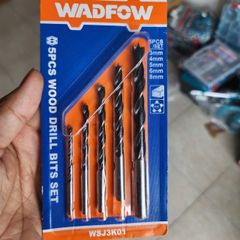 Bộ 5 Mũi Khoan Gỗ Xoắn Ốc Wadfow WSJ3K01 (3-8mm) - Dụng Cụ Cầm Tay Chất Lượng Cao Cho Thợ Mộc