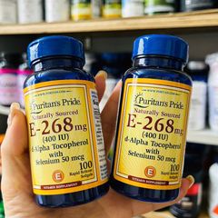 Vitamin E 268mg Puritan’s Pride 100 viên