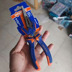 Kìm Mũi Nhọn 8 Inch Wadfow WPL2C08 - Dụng Cụ Cầm Tay Bền Chắc Chất Liệu Thép Carbon, Phủ Chống Gỉ, Tay Cầm Chống Trượt