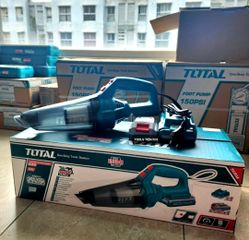 Máy Hút Bụi Không Dây Total TVLI20126 20V - Dung Tích 0.5L, Hút Mịn Cho Ô Tô, Sofa, Văn Phòng - Phụ Kiện Đầy Đủ