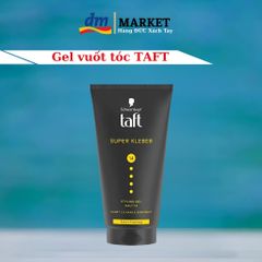 Gel vuốt tóc siêu mạnh Taft MEN Super Kleber Power Gel 150ml - Xuất xứ Đức, cố định kiểu tóc ngay lập tức, không bết dính, chiết xuất tự nhiên