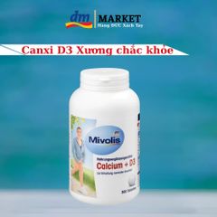 Viên uống bổ sung Canxi + D3 Mivolis - Hỗ trợ xương khớp, chống loãng xương, sức khỏe cho người lớn tuổi, 300 viên nhập khẩu Đức