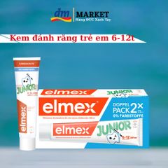 Set 2 Tuýp Kem Đánh Răng Trẻ Em ELMEX 6-12 Tuổi - Ngừa Sâu Răng hiệu quả và Bảo Vệ Men Răng - Hương Vị Dễ Chịu, Mẫu Mới