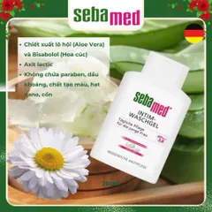 Dung Dịch Vệ Sinh Phụ Nữ Sebamed Intim Waschgel 200ml - pH 3.8, Kháng Khuẩn, Duy Trì Cân Bằng Sinh Học Vùng Kín, Từ Thiên Nhiên