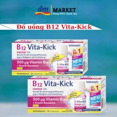Đồ Uống Tetesept B12 Vita Kick - Bổ Sung Vitamin B12 Tăng Cường Năng Lượng, Hộp 18 Ống Nhập Khẩu Chính Hãng Đức