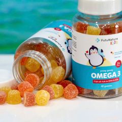 Kẹo Dẻo Bổ Sung Omega 3 FutuNatura Kids – Hỗ Trợ Phát Triển Trí Não và Thị Giác Cho Trẻ Từ 3 Tuổi, Vị Mâm Xôi Chanh Ngon Miệng