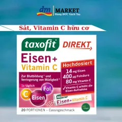 TAXOFIT EISEN Bột Vitamin C Hữu Cơ - Hộp 20 Gói Dễ Hấp Thụ, Không Gây Tác Dụng Phụ - Vitamin Tổng Hợp Từ Đức
