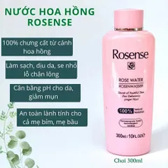 Nước Hoa Hồng Rosense 300ml - Chiết Xuất Tự Nhiên Se Khít Lỗ Chân Lông, Dưỡng Ẩm Da, An Toàn Cho Da Nhạy Cảm - Sản Phẩm Đức