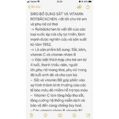Siro Rotbackchen Eisen - Bổ Sung Sắt, Kẽm, Vitamin cho Bé và Mẹ Bầu, Tăng Cường Sức Đề Kháng - Hàng Đức 450ml