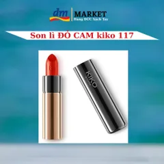 Son Lì Kiko 117 Màu Đỏ Cam - Độ Lì Tuyệt Đỉnh, Không Trôi, Phù Hợp Cho Mọi Tông Da - Hàng Đức Chính Hãng