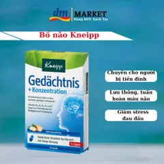 Viên Uống Bổ Não Kneipp Gedachtnis Konzentration - Tăng Cường Lưu Thông Máu, Giảm Căng Thẳng, Hộp 30 Viên Đức