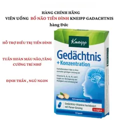 Viên Uống Bổ Não Kneipp Gedachtnis Konzentration - Tăng Cường Lưu Thông Máu, Giảm Căng Thẳng, Hộp 30 Viên Đức