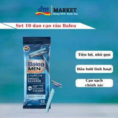 Set Dao Cạo Râu Balea MEN - Túi 10 Chiếc Chống Trượt, Lưỡi Đôi Bền, An Toàn Cho Da Nhạy Cảm - Chăm Sóc Nam Giới Từ Đức