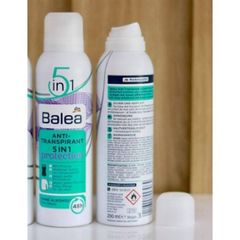 Xịt khử mùi Balea 5in1 200ml - Khử mùi cơ thể hiệu quả, chăm sóc da, chống ố vàng, tự tin suốt 48h, hàng Đức chính hãng