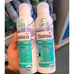 Xịt khử mùi Balea 5in1 200ml - Khử mùi cơ thể hiệu quả, chăm sóc da, chống ố vàng, tự tin suốt 48h, hàng Đức chính hãng