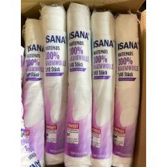 Bông Tẩy Trang Isana 140 Miếng - Làm Sạch Sâu, 100% Cotton Mềm Mịn, Duy Trì Độ Ẩm, Phù Hợp Cho Da Nhạy Cảm