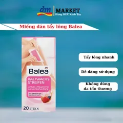 Miếng Dán Tẩy Lông Balea Cho Vùng Body & Nách - Gói 20 Miếng Tẩy Lông Nhanh, Giảm Viêm Lỗ Chân Lông