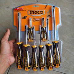 Bộ 8 tuốc nơ vít dẹp và bake đa năng INGCO HKSD0828
