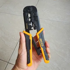 Kìm Bấm Dây Mạng INGCO HMPCN2468R - Công Cụ Đa Năng Uốn, Tước, Cắt Dây Điện Thoại Chuyên Dùng 8 inch