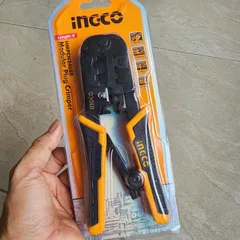 Kìm Bấm Dây Mạng INGCO HMPCN2468R - Công Cụ Đa Năng Uốn, Tước, Cắt Dây Điện Thoại Chuyên Dùng 8 inch