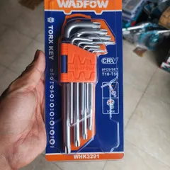 Bộ lục giác đầu sao Wadfow WHK3291 - 9 Chi tiết T10-T50, Chất liệu Cr-V, Dụng cụ Cầm tay Tiện lợi cho Sửa chữa và Lắp ráp