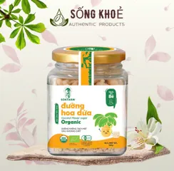 Đường hoa dừa organic cho bé 160g - Chỉ số đường huyết thấp, tự nhiên, phù hợp giảm căng thẳng, dinh dưỡng cho trẻ em, hỗ trợ sức khỏe.