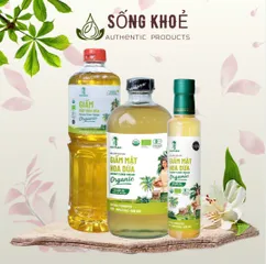 Giấm Mật Hoa Dừa Hữu Cơ Sokfarm - Giấm Chua Tự Nhiên Giàu Lợi Khuẩn và Enzyme, An Toàn, Dễ Dùng Trong Ẩm Thực