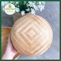 Bộ Thúng Tre Tự Nhiên Đẹp - Giỏ Đựng Hành Tỏi, Cắm Hoa & Trang Trí Bếp, Đồ Trang Trí Phương Vy Decor