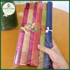 Mành Tăm Trang Trí Nhiều Màu - Khăn Trải Bàn, Phụ Kiện Chụp Ảnh Khổ 30x40cm - Dệt Chắc Chắn Từ Tăm Tre