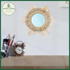 Combo 3 Gương Mây Mini Treo Tường Thiên Nhiên - Trang Trí Nhà Cửa Xinh Xắn, Đan Tay Phương Vy Decor 35cm