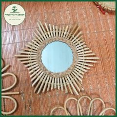 Combo 3 Gương Mây Mini Treo Tường Thiên Nhiên - Trang Trí Nhà Cửa Xinh Xắn, Đan Tay Phương Vy Decor 35cm