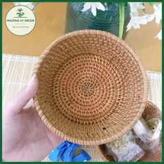 Bát mây tròn, rổ mây xiên đựng bánh kẹo hàng đẹp xuất dư mây tre Việt Nam