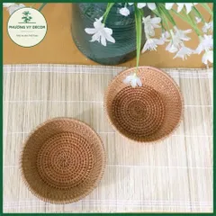 Bát mây tròn, rổ mây xiên đựng bánh kẹo hàng đẹp xuất dư mây tre Việt Nam