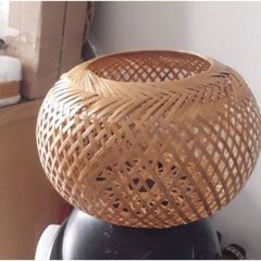 Đèn thả trần mây tre hình tròn 1 lớp - Trang trí nhà cửa, quán ăn, cafe - Handmade chất lượng cao từ tre tự nhiên