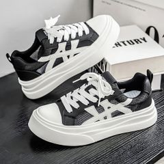 Giày Thể Thao Nam Basic Style Hottrend - Giày Thể Thao Thời Trang PU Da Nhân Tạo, Màu Xám Đen, Kích Thước 39-44