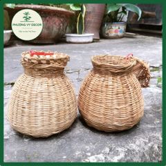 Giỏ Cua Tre Trang Trí Nhà Hàng - Giỏ Cá Thủ Công Bền Vững Dành Cho Tiểu Cảnh Và Trang Trí Mầm Non Phương Vy Decor
