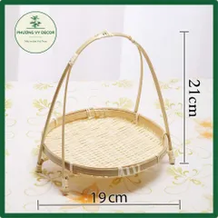 Kệ Mẹt Tre 3 Tầng Chia Đồ Trang Trí Nhà Cửa - Khay Đan Thủ Công Thẩm Mỹ Cho Không Gian Xanh