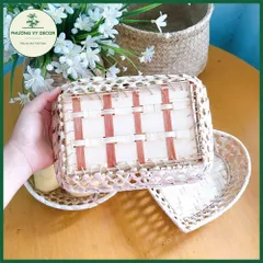 Đĩa Tre Trang Trí Hình Elip & Trái Tim - Đựng Bánh Kẹo, Hạt - Thủ Công Nghệ Thuật Từ Tre Tự Nhiên - Phương Vy Decor