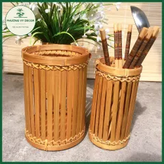 Ống Đũa Tre Trang Trí - Lọ Cắm Hoa Không Mốc, Thân Thiện Với Môi Trường, Đồ Gia Dụng Nhà Bếp Thủ Công Mỹ Nghệ
