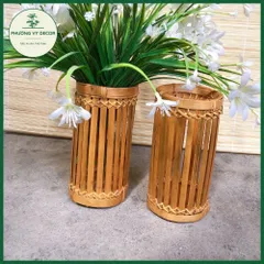 Ống Đũa Tre Trang Trí - Lọ Cắm Hoa Không Mốc, Thân Thiện Với Môi Trường, Đồ Gia Dụng Nhà Bếp Thủ Công Mỹ Nghệ