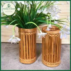 Ống Đũa Tre Trang Trí - Lọ Cắm Hoa Không Mốc, Thân Thiện Với Môi Trường, Đồ Gia Dụng Nhà Bếp Thủ Công Mỹ Nghệ
